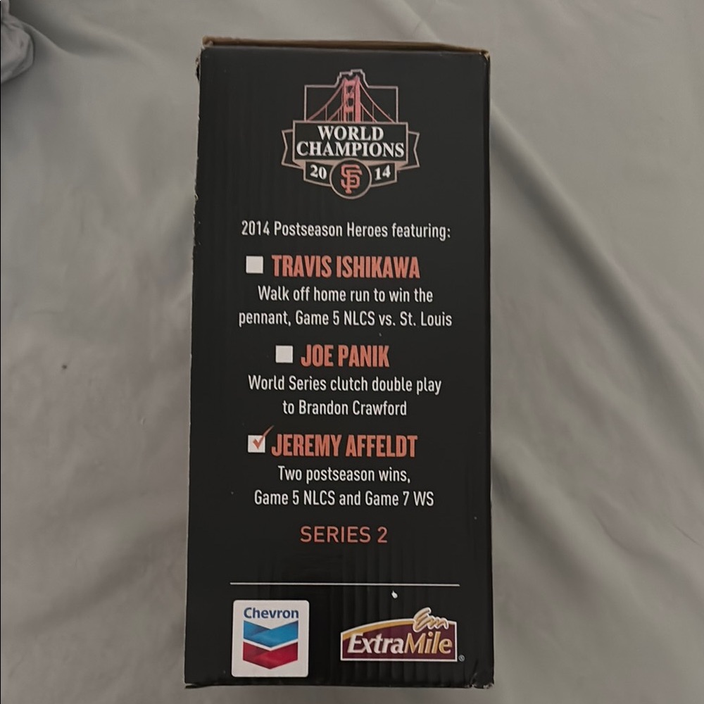 NIB Jeremy Affeldt San Francisco Giants World Champions Series 2 Bobblehead